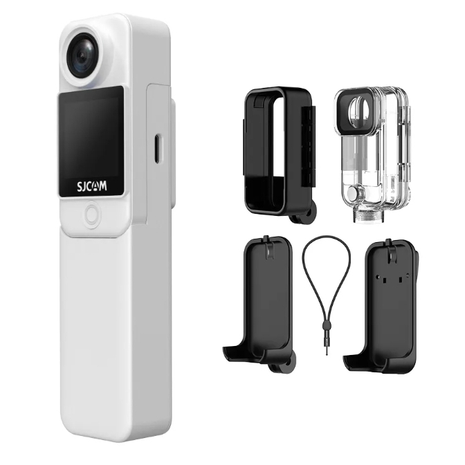 SJCAM C300 4K Dual Touchscreen Action Camera มาพร้อมจอทัชสกรีนที่ด้านหน้า (แถมฟรีแบตเตอรี่ 2 ก้อน + แท่นชาร์จ 1 อัน)