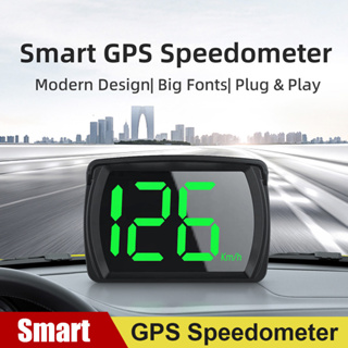 🚕รถสากล GPS HUD 5V USB Display Plug Speedometer Digital และเล่นอุปกรณ์เสริมรถแบบอักษรขนาดใหญ่ KMH/MPH สำหรับรถยนต์ทุกคัน