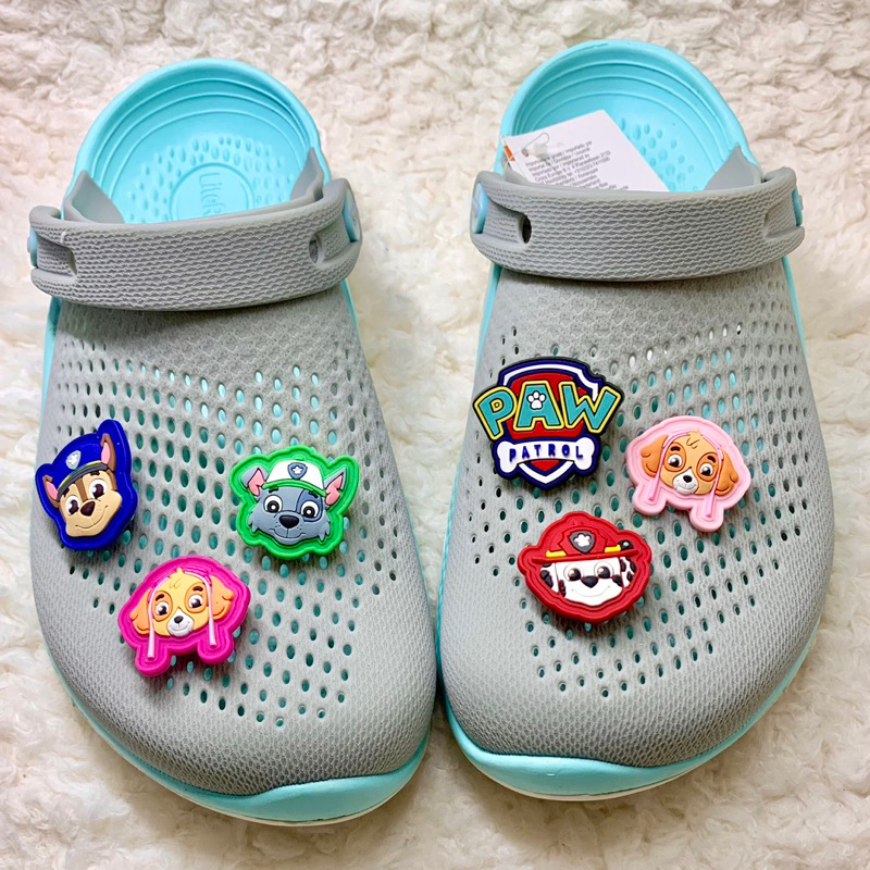 JBLR 👠🌈 🐾 🐾 ตัวติดรองเท้ามีรู  รูเล็ก “ ขบวนการ เจ้าตูบ สี่ขา  “ 🌈🌸🌀Shoe charm crocs LiteRide ” Paw Patrol ”งานดีสีสวยสด