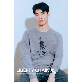 Memo By AEIOU แขนยาว  Supersoft Premium งานปัก รุ่น LIBERTY CHAIN สินค้าลิขสิทธิ์แท้