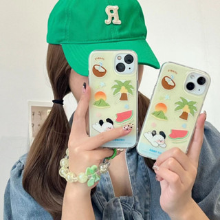 ❤️ส่งของขวัญ❤️  เคสไอโฟน 11 12 13 14 Pro Max น่ารัก การ์ตูน กราฟฟิตี ลูกสุนัข ฤดูร้อน มหาสมุทร Case for iPhone ป้องกันกา