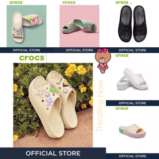 CROCS Classic Platform รองเท้าแตะผู้หญิง รองเท้าผู้หญิง