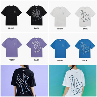 ของแท้ 💯% MLB Basic Mega Logo Over Fit T-Shirts เสื้อยืดคละลาย โลโก้ Mega