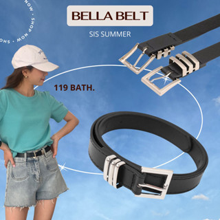 Bella Belt เข็มขัดเกาหลี  ✨ เข็มขัดหัวอะไหล่เงิน ขีด 3 กำลังฮิต