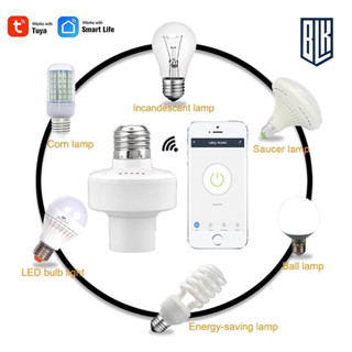 Tuya WiFi สมาร์ทซ็อกเก็ตหลอดไฟอะแดปเตอร์หลอดไฟ LED ผู้ถือ E27การควบคุมด้วยเสียง（สมาร์ทซ็อกเก็ตหลอดไฟ）