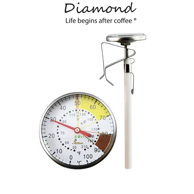 ❤ Diamond Coffee เทอร์โมมิเตอร์ วัดอุณหภูมิกาแฟ สแตนเลส 0-100°C สำหรับกาดริปกาแฟ ที่วัดอุณหภูมิกาแฟ เทอโมมิเตอร์