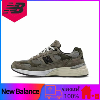 jjjjound ของแท้ 100% x New Balance NB 992 รองเท้าวิ่งลำลองที่ดูดซับแรงกระแทกต่ำ unisex สีเทา