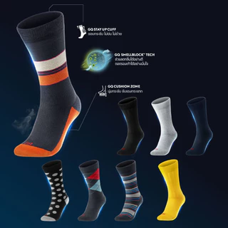 GQ SMELLBLOCK™ Sock Work Day Collection ถุงเท้าบล็อกกลิ่น ลดกลิ่นเท้าเหม็น ถุงเท้าทำงาน รุ่นเวิร์คเดย์คอลเลกชัน
