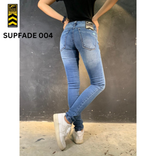 SUPFADE004 (W) กางเกงยีนส์ผู้หญิงทรงเดฟ ผ้ายีนส์ยืด Womens Skinny (Gasoline &amp; Garage) ปั๊มน้ำมันแก๊สโซลีน (SUP FADE)