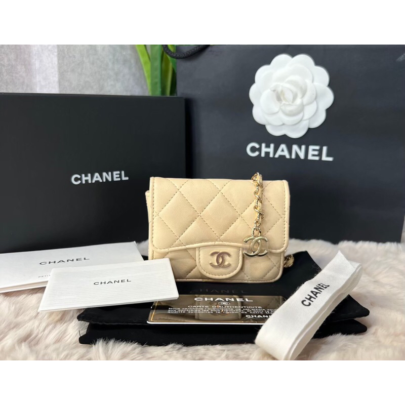 Used Chanel Classic Mini Belt Bag Holo 30