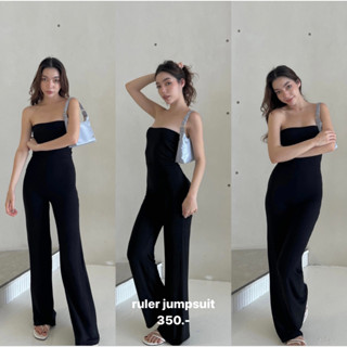 ruler jumpsuit - เกาะอกจั้มสูท ขายาว ทรงสวยดูแพง ควรมีติดตู้ พร้อมส่ง 2 สีค่า