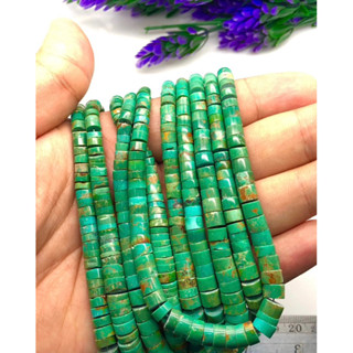 Natural Turquoise Necklace Genuine Green Kingman Turquoise Dark Green Heishi Turquoise Natural Turquoise Heishi Necklace