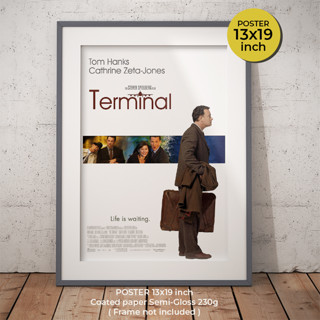 The Terminal Poster (2004) โปสเตอร์ภาพยนต์ด้วยรักและมิตรภาพ  Tom Hanks, Catherine Zeta-Jones ภาพขนาด 33x48 cm