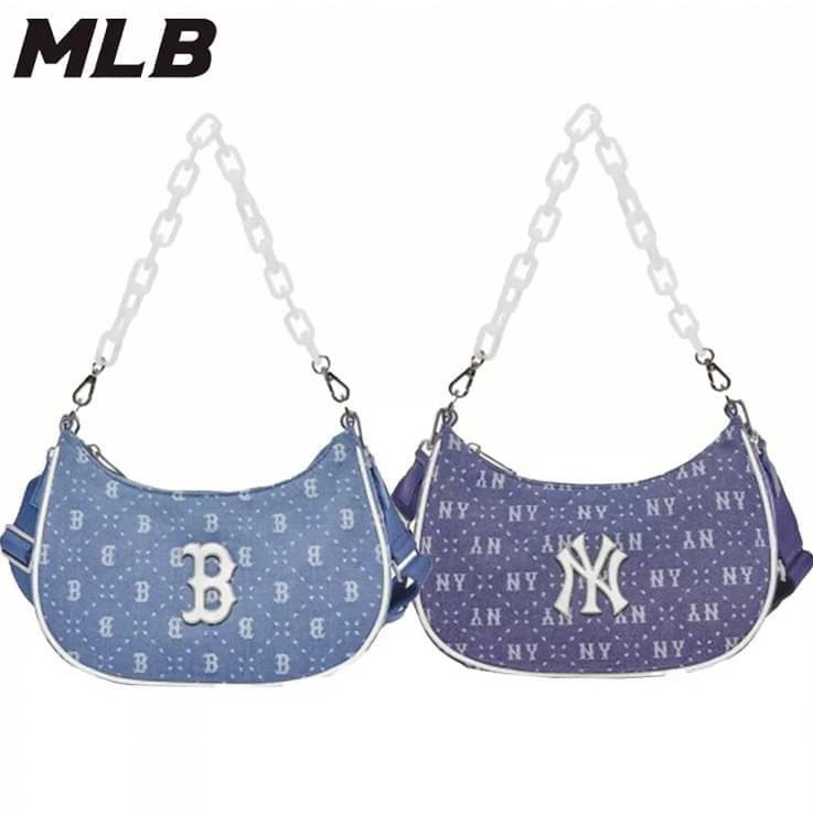 MLB ✨ของแท้ Outlet 👜กระเป๋าny  ทรง hobo  ใส่โทรศัพท์ได้ทุกรุ่น อะไหล่ปั้มทุกจุด