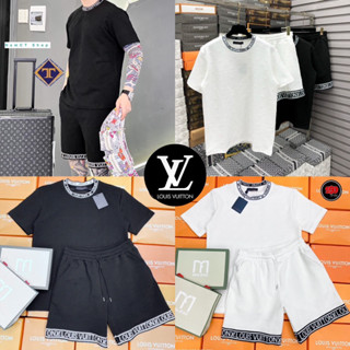 ชุดเซท Louis Vuitton 🏷️ เสื้อยืด + กางเกงขาสั้น 🩳 Hiend 1:1 ผ้า Cotton