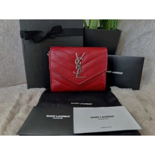 กระเป๋าสตางค์yslของแท้​100%ส่งฟรีมีของแถมused