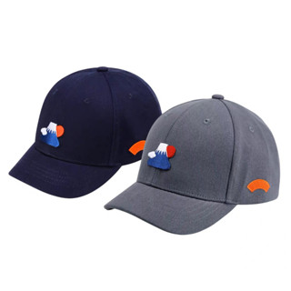 MMLABCREW หมวก Cap ลายภูเขาไฟฟูจี แบบเรียบๆ มีสีกรมท่าและสีเทา