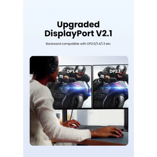 UGREEN สาย เคเบิล Display Port รองรับ 16K30Hz 10K60Hz 4k 240hz DP2.1 รุ่น DP118