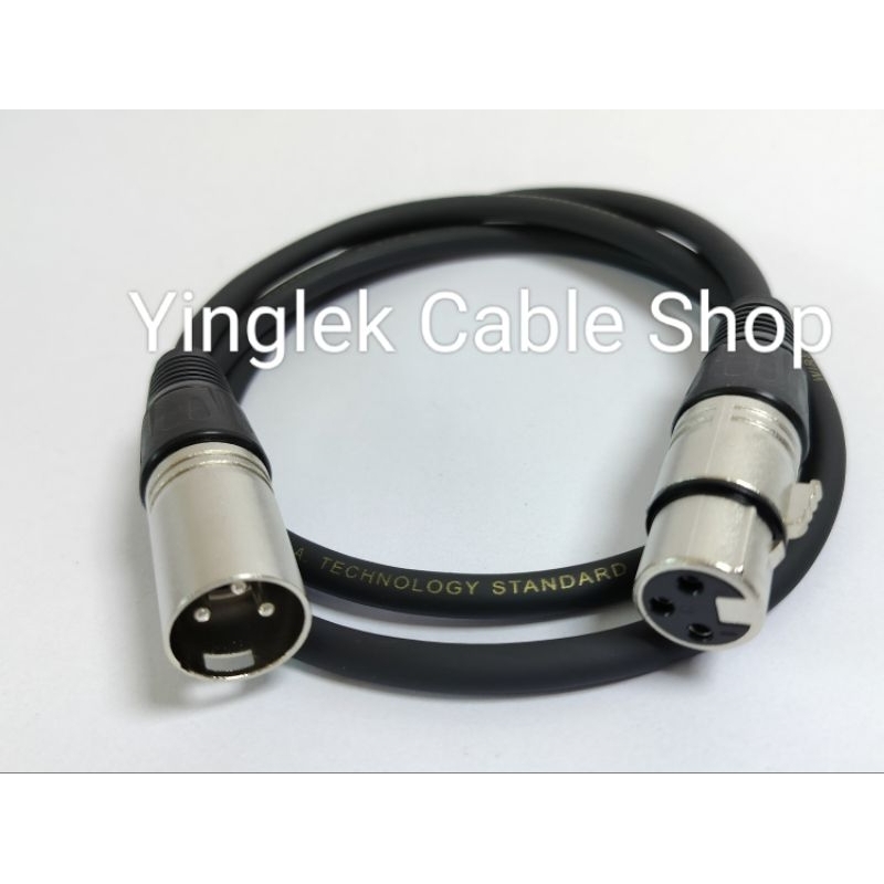 สายไมโครโฟน XLR ผู้-เมีย สายชีลสเตอริโอWireman หัวยี่ห้อMitsumi