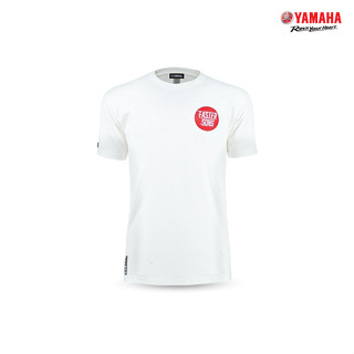 YAMAHA เสื้อยืดFaster Sonsสีขาว