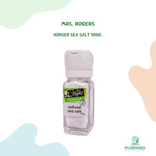 **BBE 4/21** Iodised Sea Salt เกลือทะเลหยาบเสริมไอโอดีน ขวดหัวบดปรับความละเอียดได้ 100g.