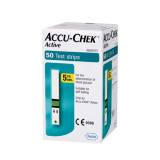 แผ่นตรวจน้ำตาลแอคคิวเช็ค แอคทิฟ 50 แผ่น Accu-Chek Active Strips, Pack of 50