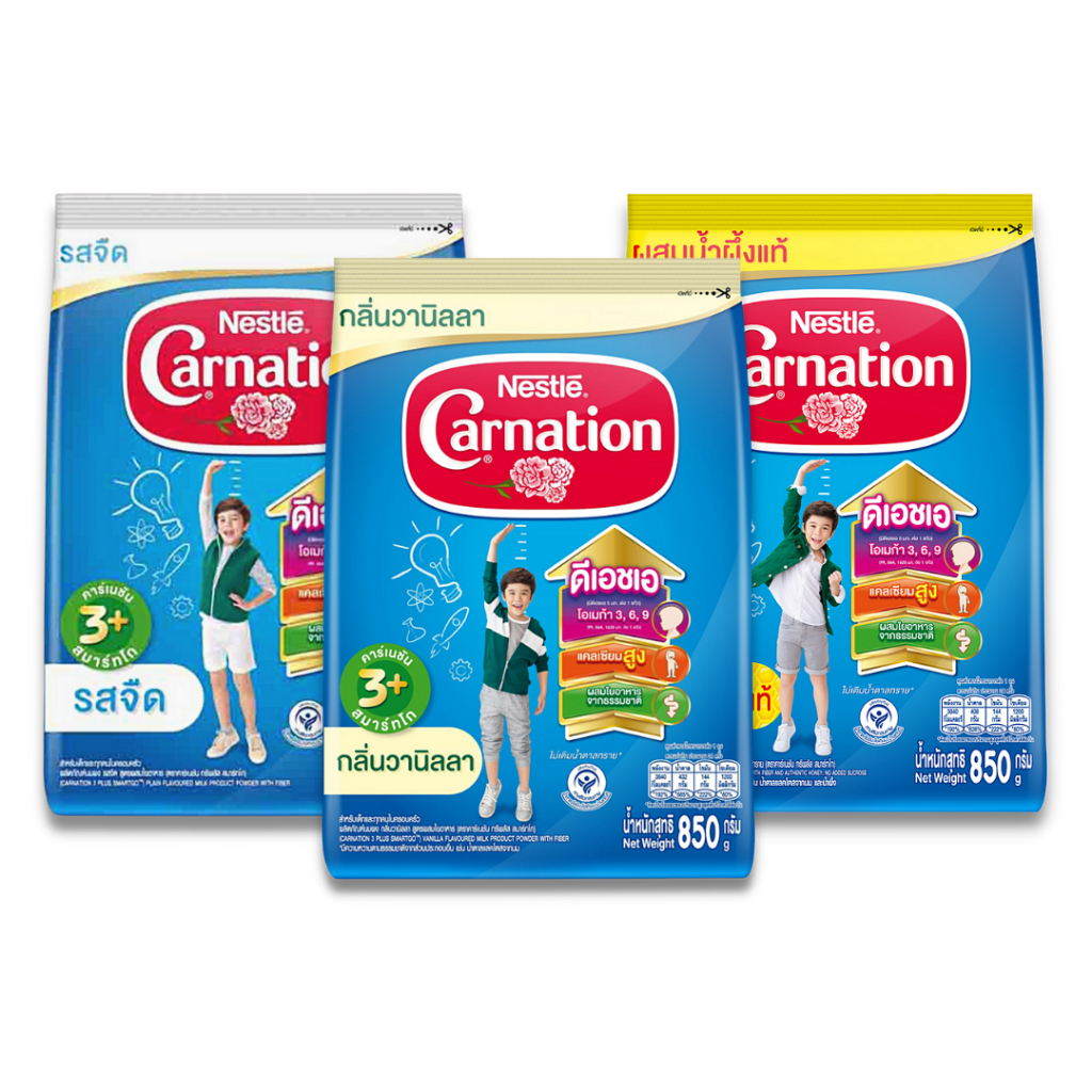 Carnation นมผงคาร์เนชั่น 1+ , 3+ (ขนาด 850 กรัม) นมผง รสจืด, วานิลลา, น้ำผึ้ง นมผงเด็ก นมผงเด็กทารก นมผงคาร์เนชั่น1 รูปที่ 5