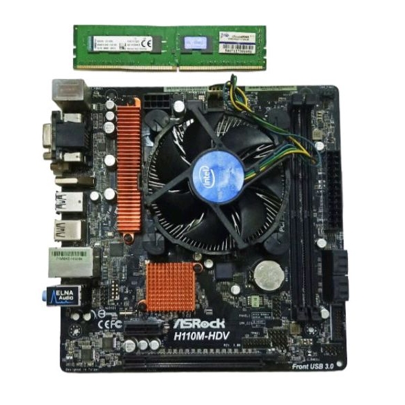 *ส่งฟรี ถูกสุดๆ* เมนบอร์ดพร้อมซีพียู Core i3 gen7 7100 3.9 GB+แรม8GB DDR 4 พร้อมฮีทซิงค์และฝาหลัง