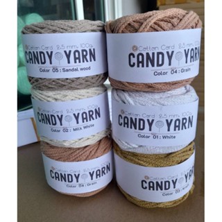 เชือกทอกลม Cotton cord 2.5mm100m.Candy yarn.สำหรับถัก นิตติ้ง โครเชต์ กระเป๋าถือกระเป๋าสะพาย