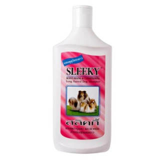 Sleeky Long Haired Dog Shampoo สลีคกี้ แชมพูผสมครีมนวดบำรุงขนและผิวหนัง สำหรับสุนัขขนยาว 300ml.