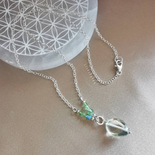 สร้อยคอเงินจี้หินกรีนอเมทิสต์ Green Amethyst
