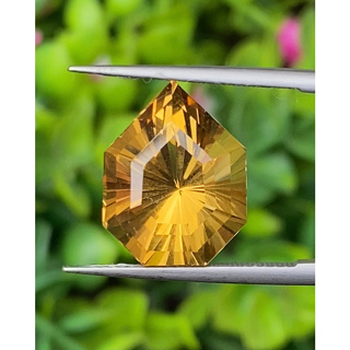 พลอย ซิทริน Citrine 9.55 กะรัต (Cts.) พลอยแท้ อัญมณีมงคลประจําวันเกิด เครื่องประดับพลอย