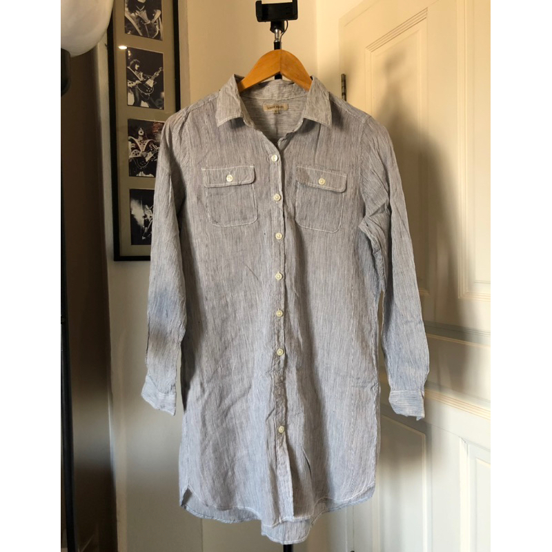เสื้อเชิ๊ต เดรสเชิ๊ตแขนยาว LINEN BLEND