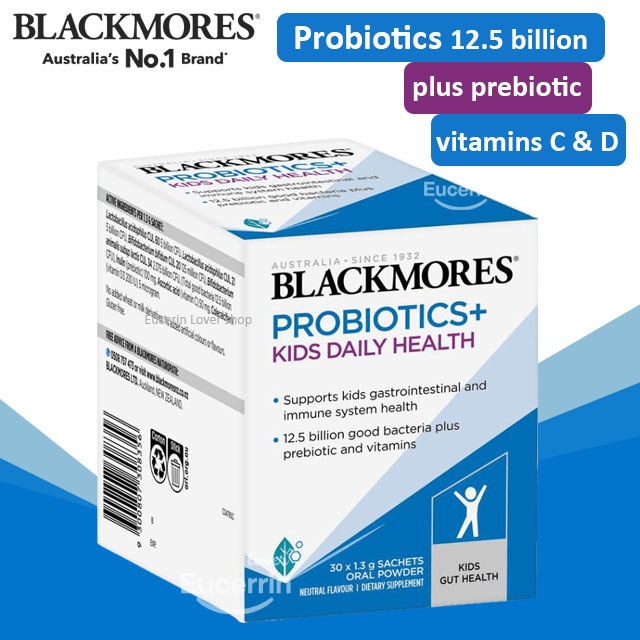 Blackmores Probiotics+ Kids Daily 30 x 1.3g Oral Powder Sachets สนับสนุนสุขภาพลำไส้และระบบภูมิคุ้มกันของเด็ก