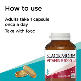 Blackmores Natural Vitamin E 1000IU 100 Capsules วิตามินอี