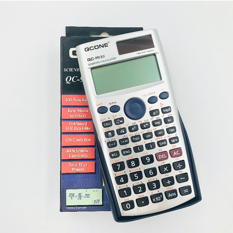 พร้อมส่ง🚚 QCONE เครื่องคิดเลขวิทยาศาสตร์  เครื่องคำนวณเลข QCONE 12 หลัก รุ่น QC-991ES