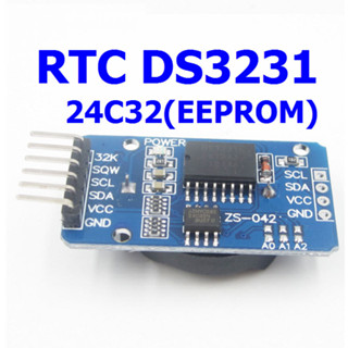 RTC DS3231 (AT24C02 or AT24C32) EEPROM I2C Module Precision Clock Module รวมแบต CR2032