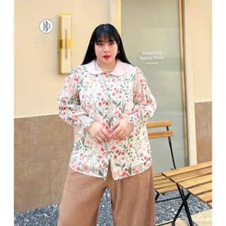 🔥Plussize🔥เสื้อคนอ้วน🔥 S รอบอก(bust) 48" สะโพก(hip) 52”    M รอบอก(bust) 52”สะโพก(hip) 56”