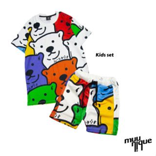 MUUNIQUE JP. Set Kids เสื้อยืด+กางเกงเด็ก รุ่น Bear colour