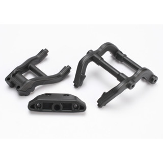 TRAXXAS Wheelie bar mounts/ rear skidplate (black) 6777