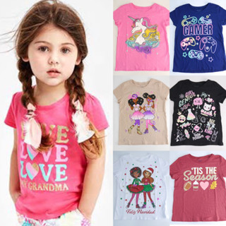 (Size7/8y)T-shirt kids เสื้อยืดเด็กผู้หญิง ลายน่ารักๆ งานAB