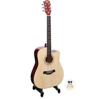 Passion กีต้าร์โปร่ง 41" Acoustic Guitar 41" รุ่น BPS-41C พร้อมกระเป๋า คาโป้ ปิ๊ก 3 อ้น ประแจ