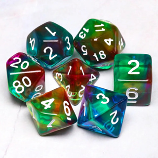 Spectrum Elixir Dice Set of 7 | ลูกเต๋า Dice For DnD D&amp;D MTG RPG TRPG เกมกระดาน บอร์ดเกม Game ไพ่ทาโรต์ Magic เมจิก