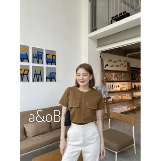 a&oB เสื้อ line blouse (ขนาดxs-xl)* * ระวังสินค้าเลียนเเบบ การออกเเบบเเละลิขสิทธิ์ brand a&oB