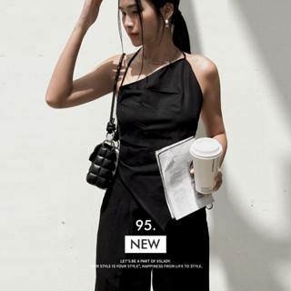 95lady • Annie (Black) เสื้อผูกหลัง สม๊อคข้าง