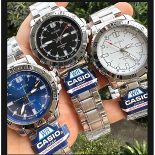 Casio นาฬิกาข้อมือแฟชั่น สำหรับผู้ชาย สายสแตนเลส ดูวันที่ได้ ราคาไม่แพง แถมฟรีกล่องกระดาษใส่นาฬิกา+ตั้งเวลาพร้อมส่งจ้าา