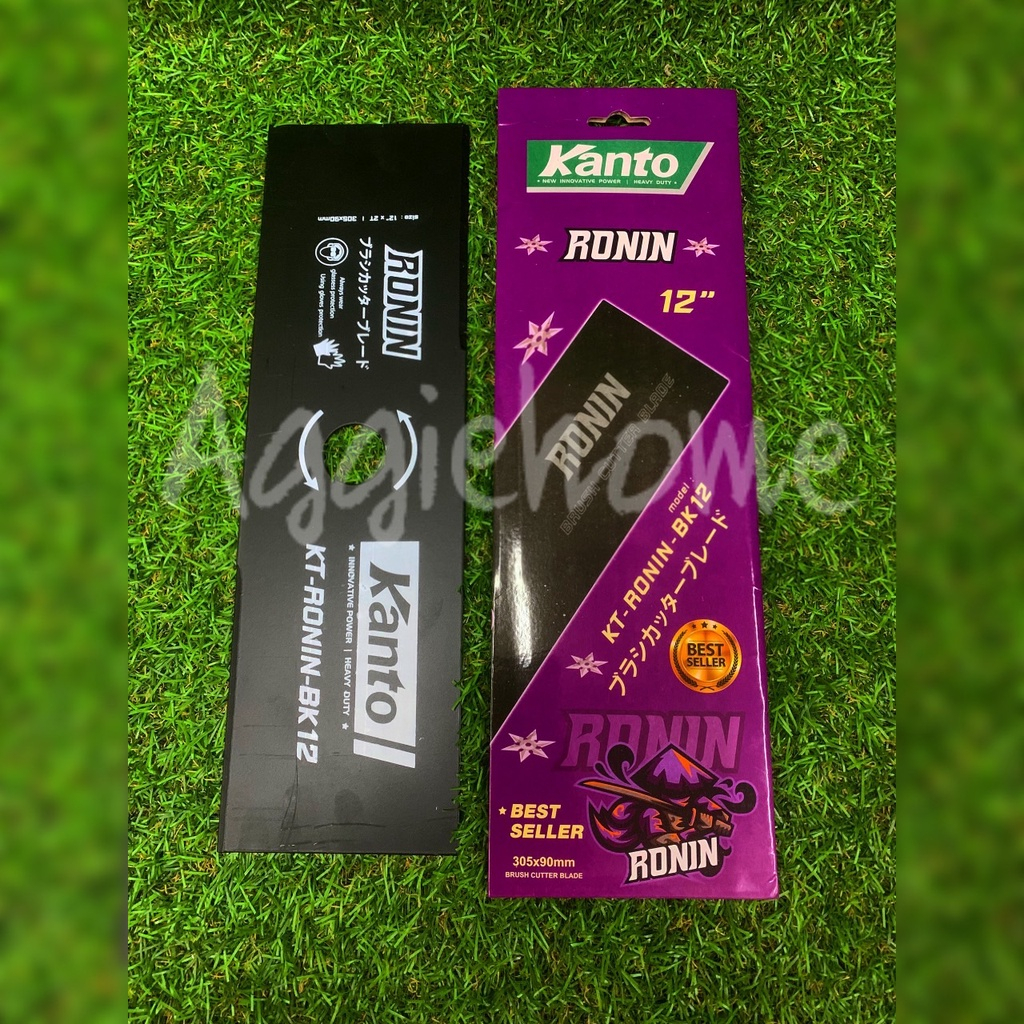 KANTO ใบมีดตัดหญ้า รุ่น KT-RONIN-BK12 305X90MM ทรงเหลี่ยม 12นิ้ว 1.8mm BRUSH CUTTER BLADE คม ทนทานไม่หักง่าย