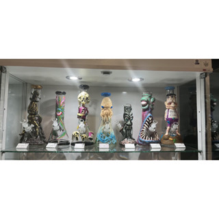 บ้องแก้ว เรซิ่น บิ๊กเกอร์หนา 7mm thick 3D hand painted beaker bong
