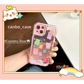 🎁ส่งของขวัญ🎁เคสไอโฟน สำหรับ 11 14 for iPhone Case 13 12 Pro Max น่ารัก แฟชั่น หมีน้อย สี กันกระแทก เคสนิ่ม เคสโทรศัพท์