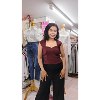 (w1)เสื้อกล้ามงานผ้าออริจินอล อก30-36 เสื้อคอเหลี่ยมทรงกล้ามงานป้าย#weena เสื้อแขนกุดคอเหลี่ยมอกหัวใจ
